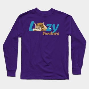 Lazy Cat Sundays Long Sleeve T-Shirt